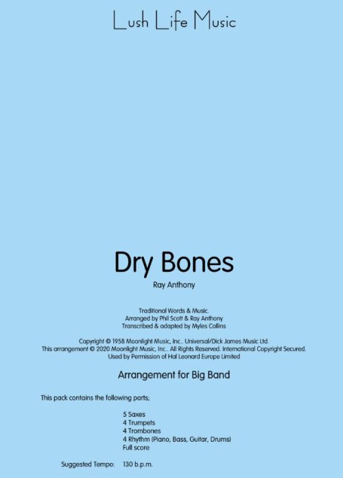 Dry Bones (Jazz Ensemble - Score and Parts)